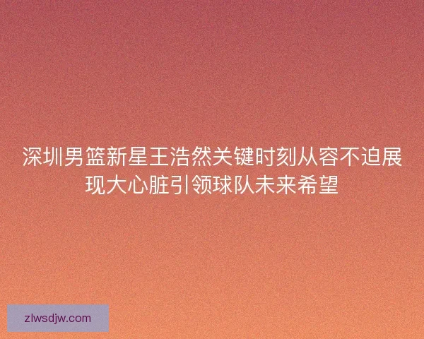 深圳男篮新星王浩然关键时刻从容不迫展现大心脏引领球队未来希望 深圳男篮新星王浩然关键时刻从容不迫展现大心脏引领球队未来希望
